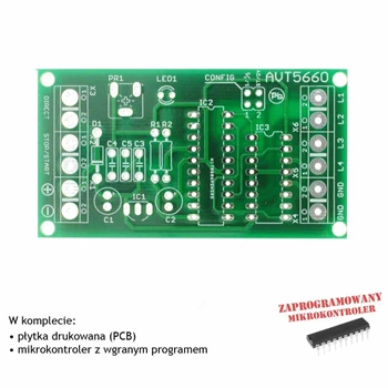 Sterownik bipolarnego silnika krokowego, PCB i mikroprocesor do projektu AVT5660