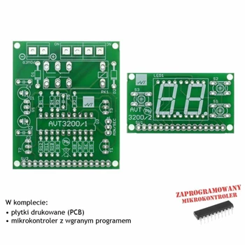 Uniwersalny timer 0 do 99min, PCB i mikroprocesor do projektu AVT3200