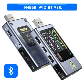 Wielofunkcyjny miernik portu USB, FNIRSI FNB58 Bluetooth