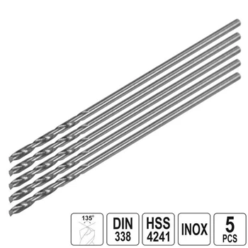 Wiertło do metalu HSS PREMIUM 0.5mm (INOX, stal stopowa, żeliwo), miniaturowe 5szt