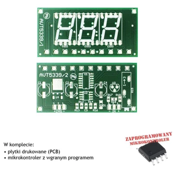 Woltomierz cyfrowy - miernik panelowy do przyrządu warsztatowego, PCB i mikroprocesor do projektu AVT5339