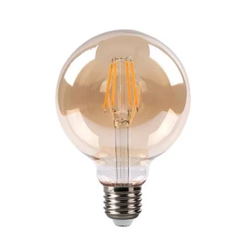 Żarówka LED E27 Filament 3-Dimmable G125 650lm 6W 2700K amber