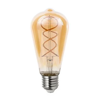 Żarówka LED E27 Filament dimmable ST64 250lm 4W 2200K amber