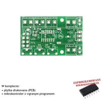 Zbliżeniowy włącznik oświetlenia, PCB i mikroprocesor do projektu AVT1740