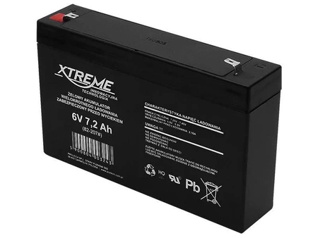 Akumulator bezobsługowy 6V 7.2Ah, 148x34x98mm, 1.1kg, żelowy Xtreme