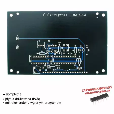 Interfejs wyświetlaczy graficznych LCD, PCB i mikroprocesor do projektu AVT5093