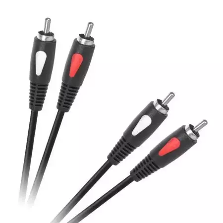 Kabel RCA 2x wtyk - 2x wtyk, Eco-Line, 0.5m