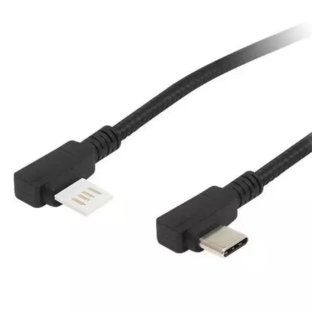 Kabel USB do USB-C 3.0, 1m, BLOW, złącza kątowe