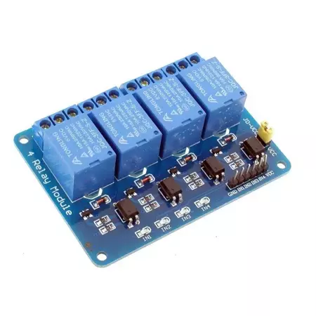 Moduł przekaźnika 4-kanały - 5V - 10A/250V - z optoizolacją - Arduino