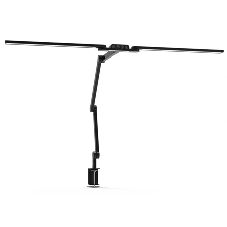 Profesjonalna lampa biurkowa LED, liniowa 95cm, 2 ramienna czarna