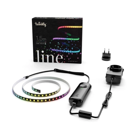 Programowalna taśma LED RGB 1.5m Twinkly Line, Starter KIT z zasilaczem i kontrolerem