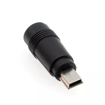 Przejście DC gniazdo 2.1/5.5 - wtyk USB mini