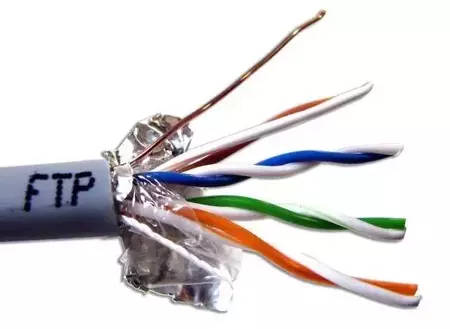 Przewód sieciowy skrętka FTP CCA ekranowany, 1mb