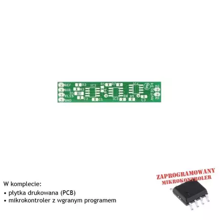 Samochodowy wskaźnik nadmiaru powietrza, PCB i mikroprocesor do projektu AVT3134