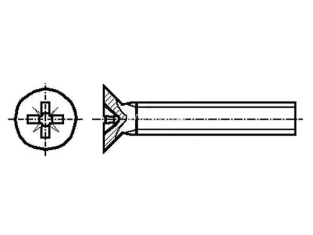 Śruba łeb stożkowy PZ ocynk M3x30mm