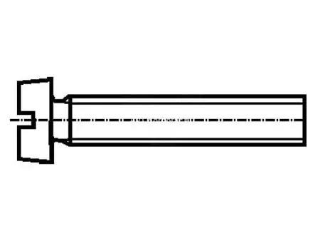 Śruba łeb walcowy nacięcie proste ocynk M2.5x10mm