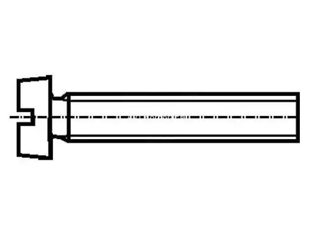 Śruba łeb walcowy nacięcie proste ocynk M3x12mm