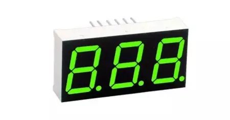 Wyświetlacz LED 7 segmentowy 0.56'' 14.2mm, 4 znaki, zielony ultra-green, WA