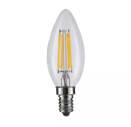 Żarówka LED E14 Filament Świeca 4W ciepła biel, 400lm 