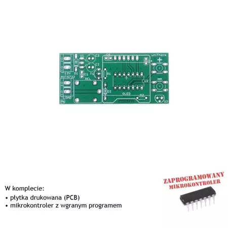 uniTherm - termostat z wyświetlaczem OLED, PCB i mikroprocesor do projektu AVT5732